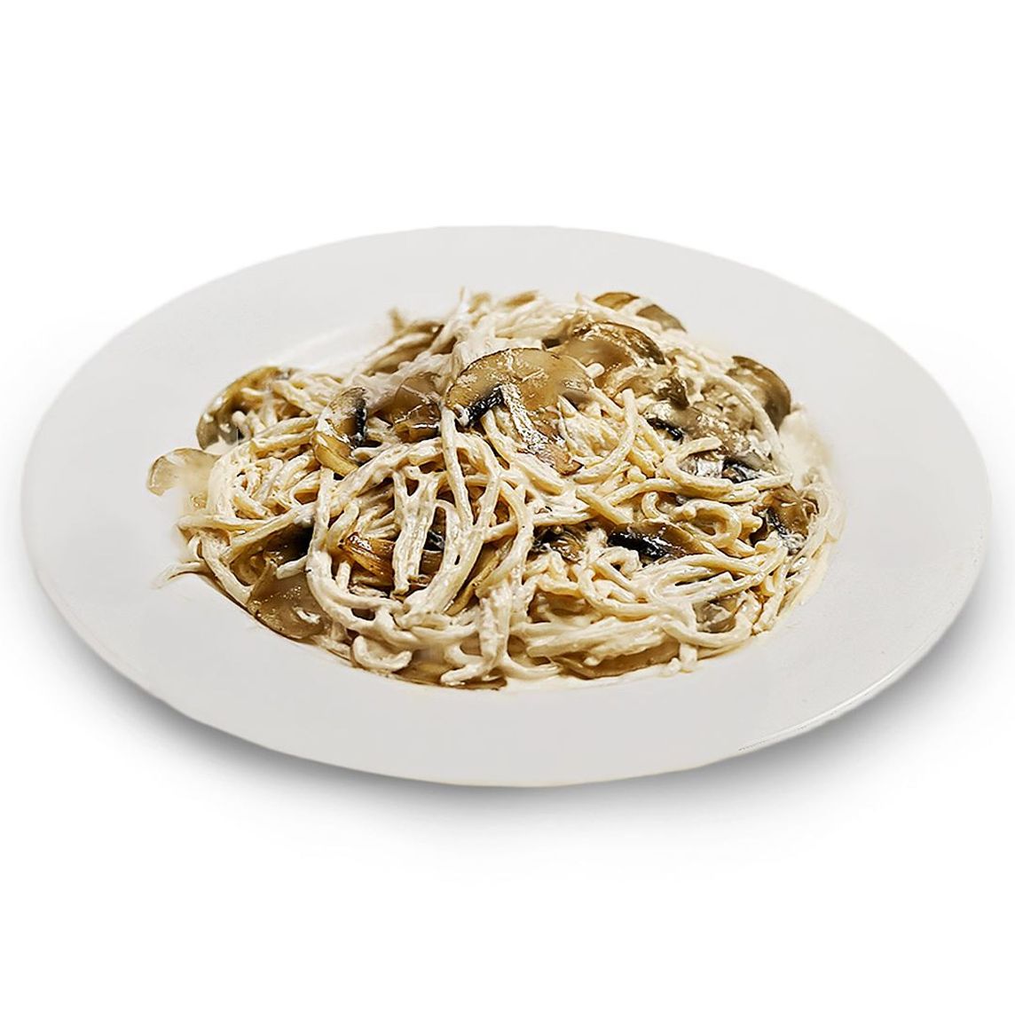 Spaghetti Blanco con champiñon fresco
