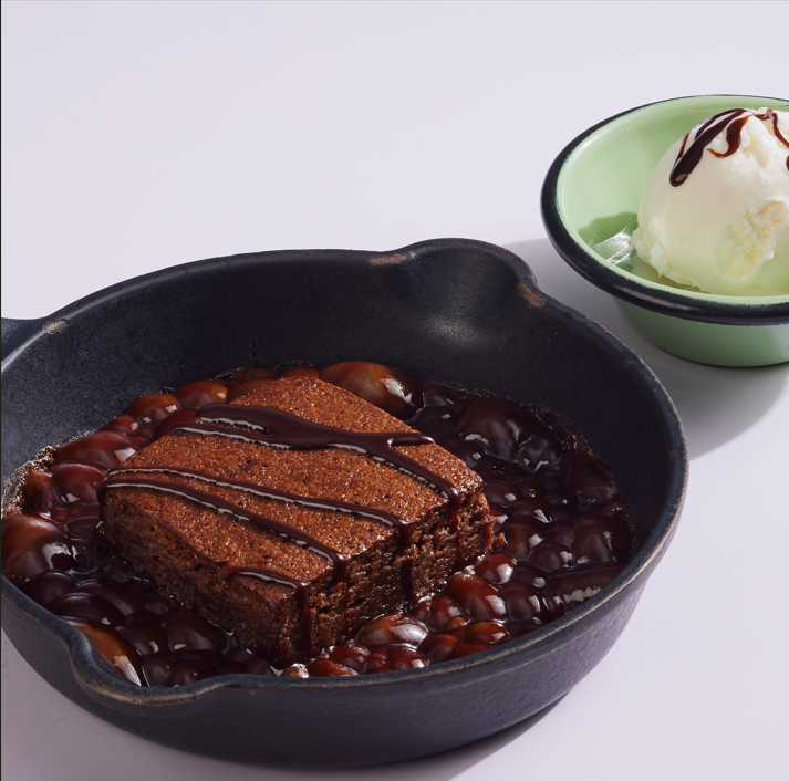 Brownie con helado