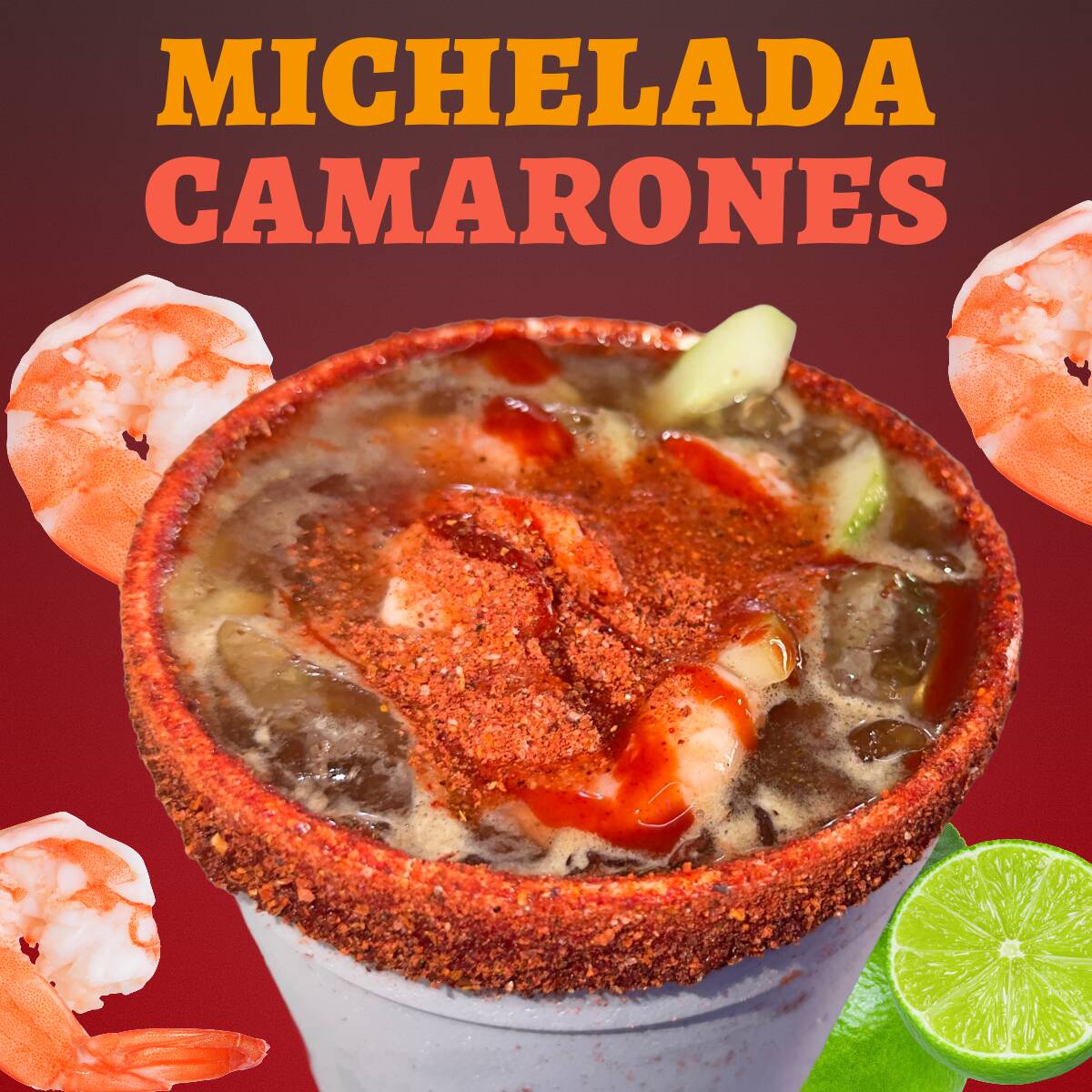 Michelada Camarones (Con Clamato)