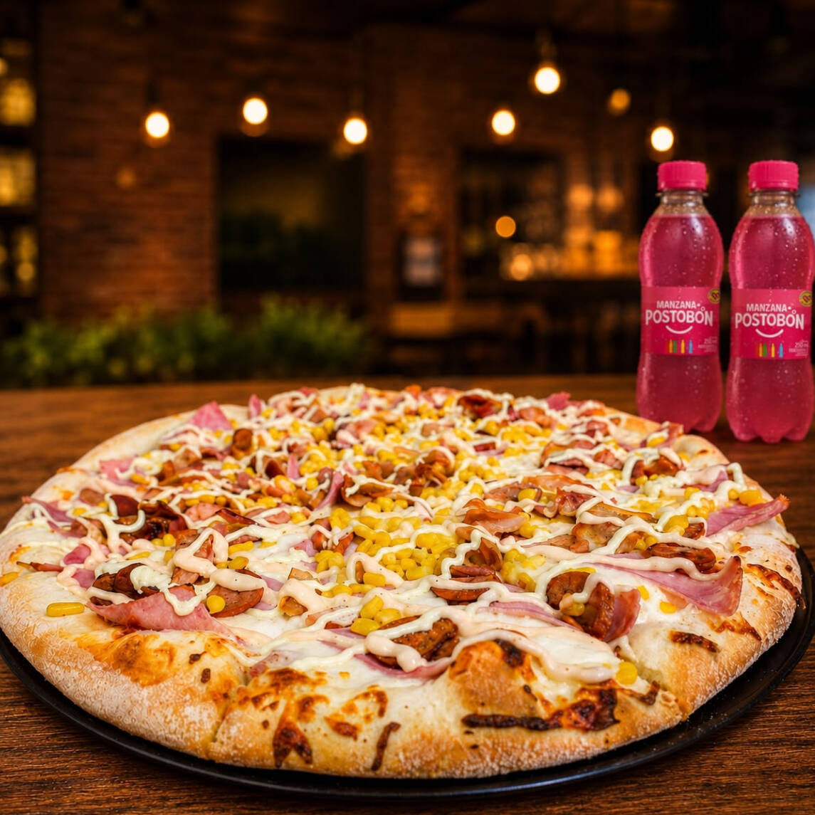 Combo para 2: 1 Pizza Mediana + 2 Gaseosas 250 ml⭐