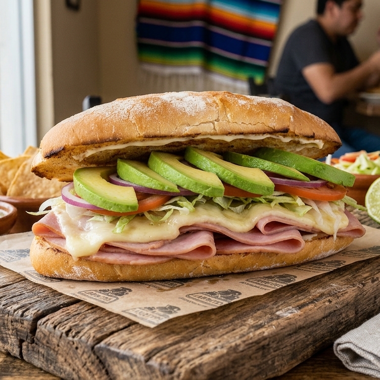 Torta de Aguacate, Jamón y Queso