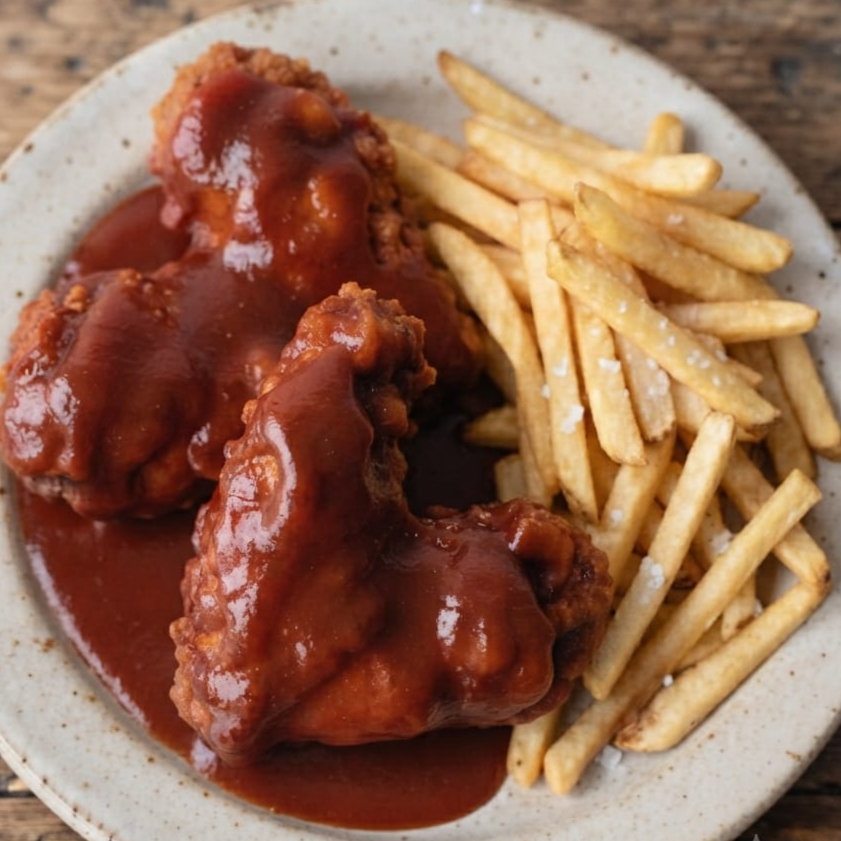 Alitas en Salsa BBQ