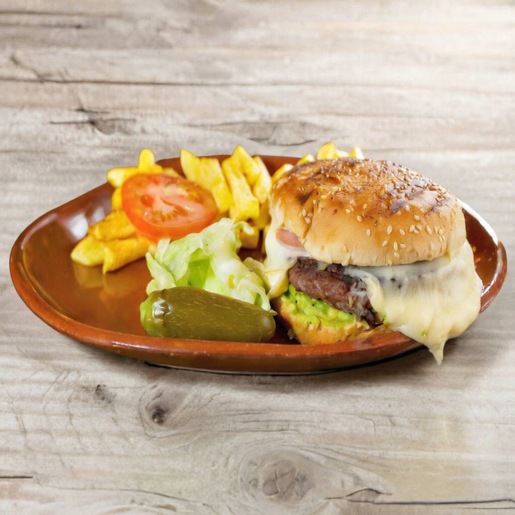 Hamburguesa Estilo Legendario a las Brasas