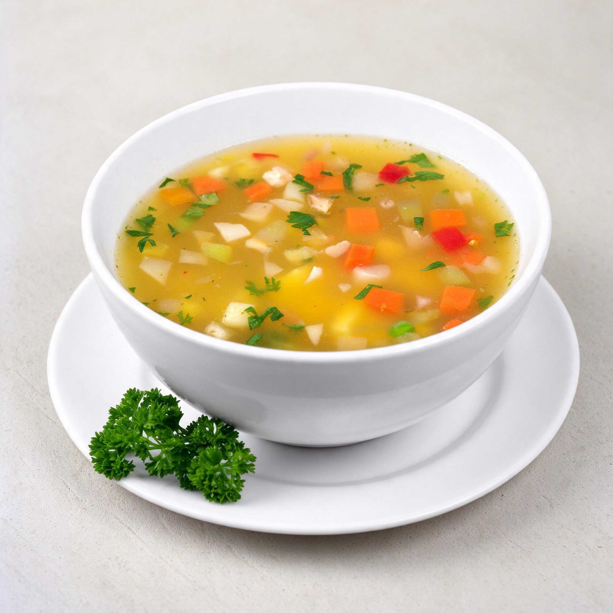 Caldo de Pollo con Verduras