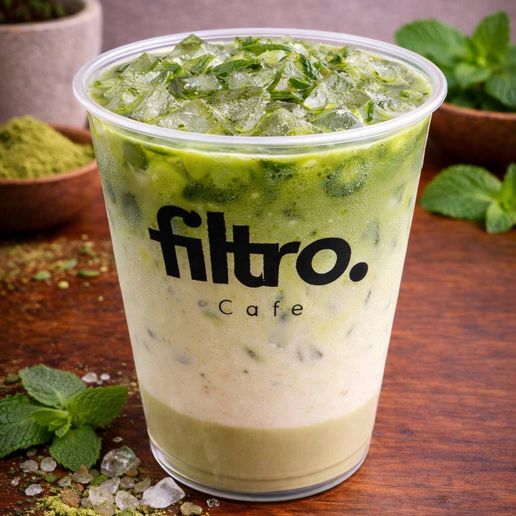Matcha + menta helada (450 ml)