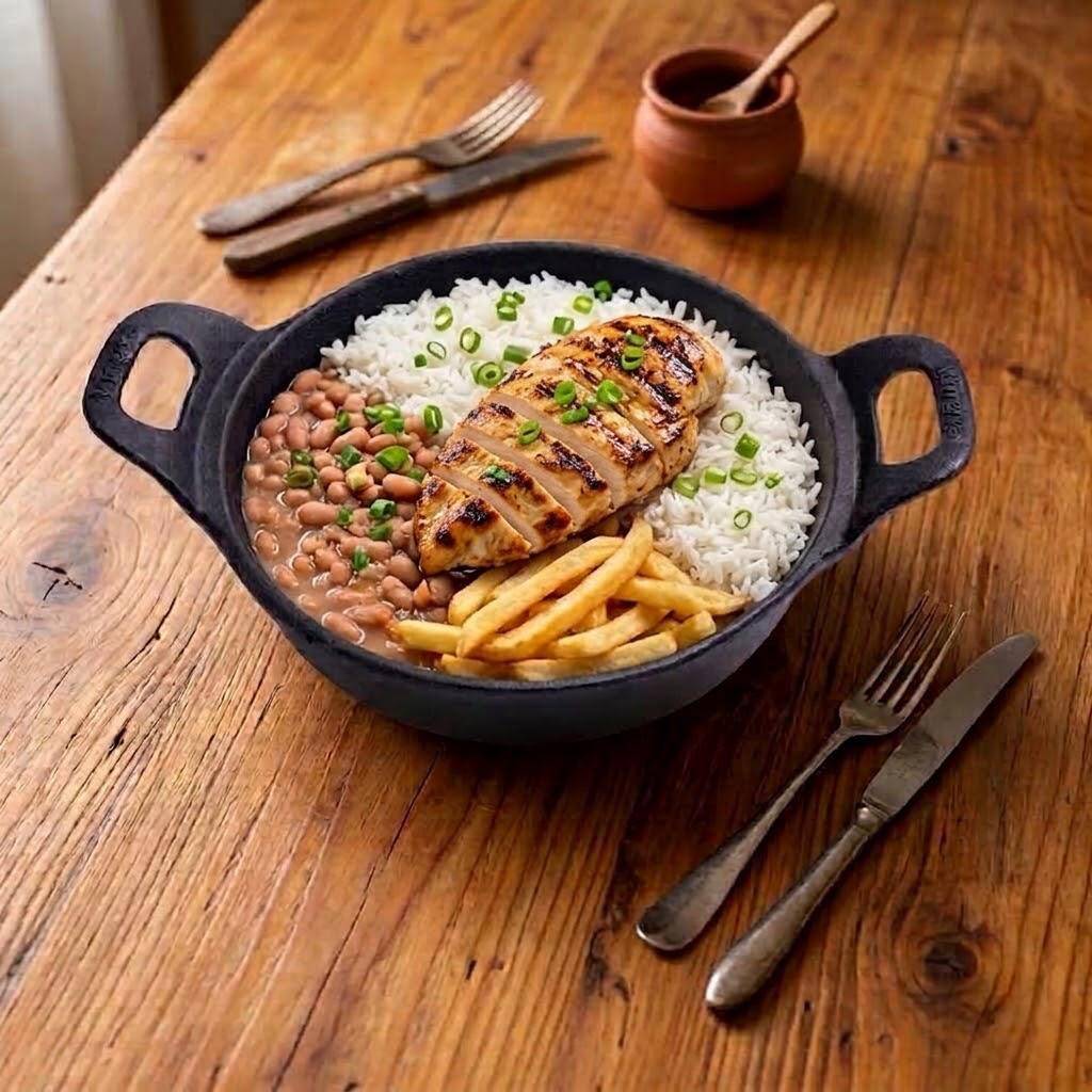 Marmita de filé de frango grelhado com arroz branco, feijão carioca e batata frita.
Seo: marmita de filé de frango grelhado, marmitex de filé de frango, quentinha de filé de frango, frango grelhado suculento, filé de frango temperado, marmita de frango fit, marmita saudável, marmita fitness, comida caseira, sabor de comida da mãe, almoço completo, refeição prática, marmita executiva, porção individual, porção generosa, marmita barata, melhor custo benefício, arroz soltinho, feijão temperado, farofa crocante, combinação perfeita, opção leve, opção saborosa, opção sem fritura, refeição equilibrada, marmita bem servida, qualidade garantida, feito na hora, pronta para consumo, frete grátis, entrega rápida, entrega express, pedido online, destaque no ifood, promoções especiais, promoção exclusiva, oferta limitada, cupom de desconto, quentinha para o Dia a Dia, ideal para almoço no trabalho, ideal para jantar, comfort food, marmitex no capricho, mata a fome, opção prática para rotina