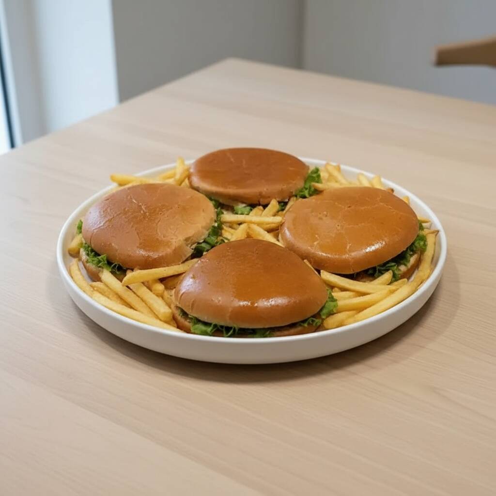 4 x salada + Fritas