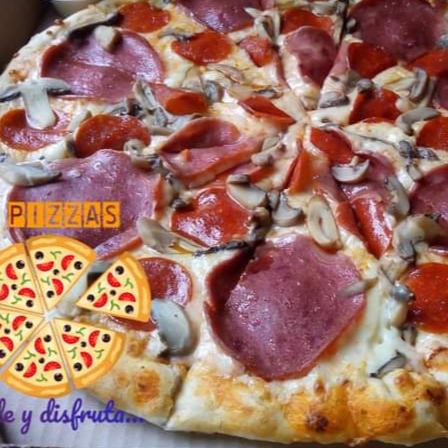 Combinada Salam, pepperoni y Champiñones de 14"