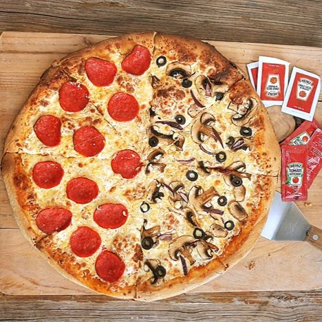 Pizza Gde Artesanal Pepperoni Mitad Vegetales 8 Re