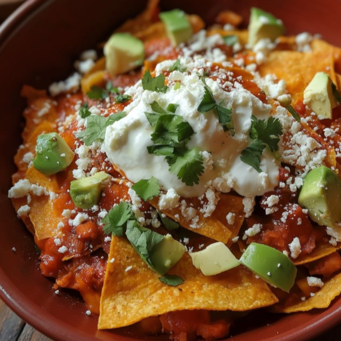 Chilaquiles con pollo