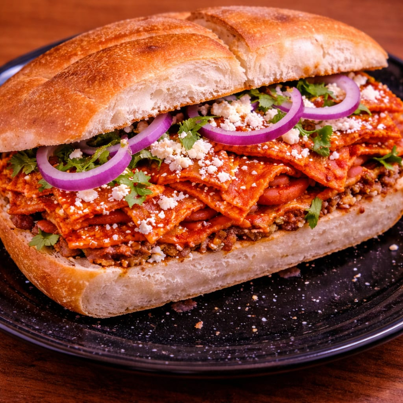 TORTA DE CHILAQUILES ROJA