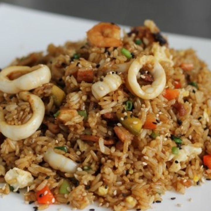 Chaufa de Langostino Y calamar