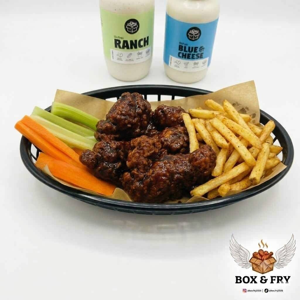 Alitas Crispy con Papas