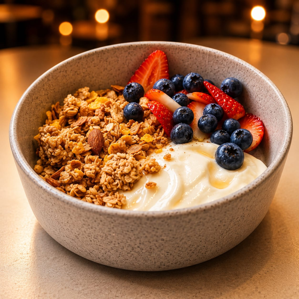 Bowl Fresa, arándanos y granola