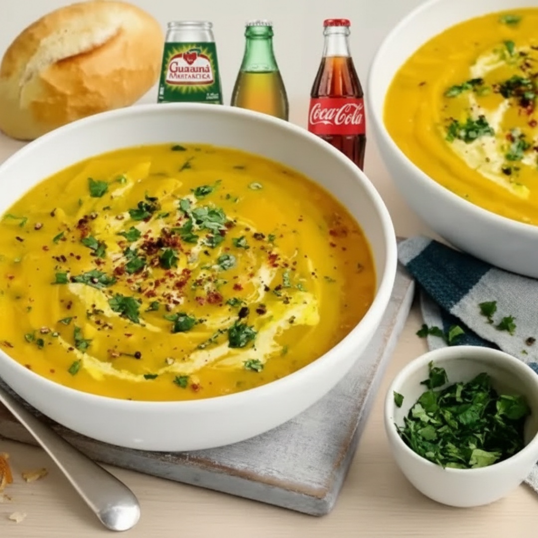 Na compra de 2 sopas ou 2 caldos adicione os refrigerantes.