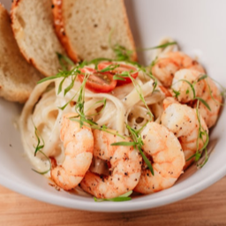 Alfredo con Camarones