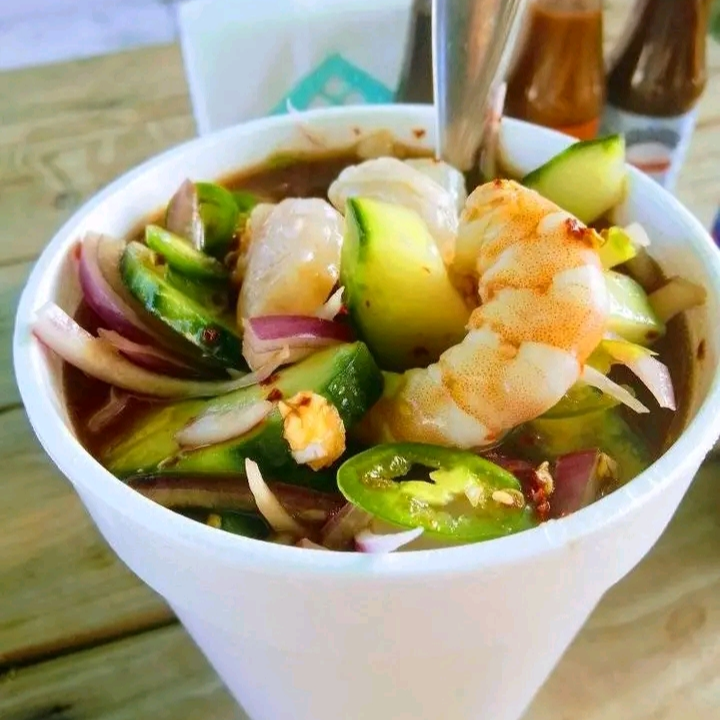 Aguachile de Callos y Camarón