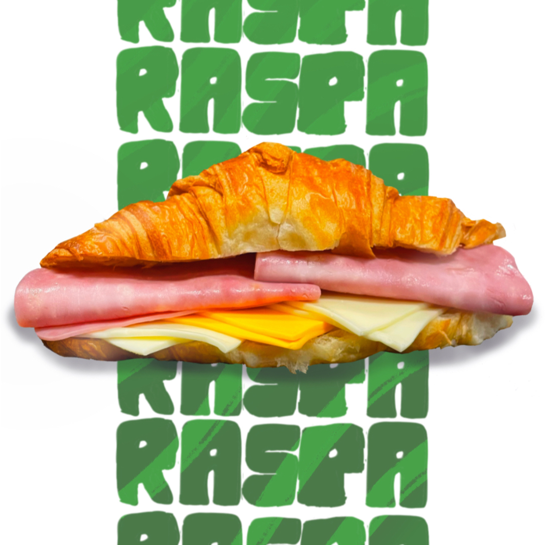 Croissant Jamón de Pavo, Queso Suizo y Americano