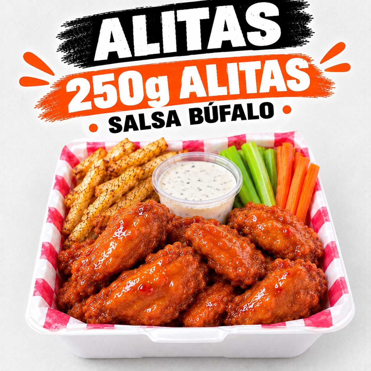 Combo Individual Alitas Búfalo 250G