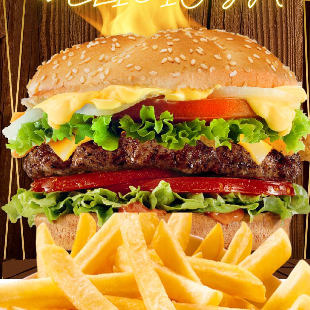 Hamburguesa PREMIUM de Arrachera con Papas