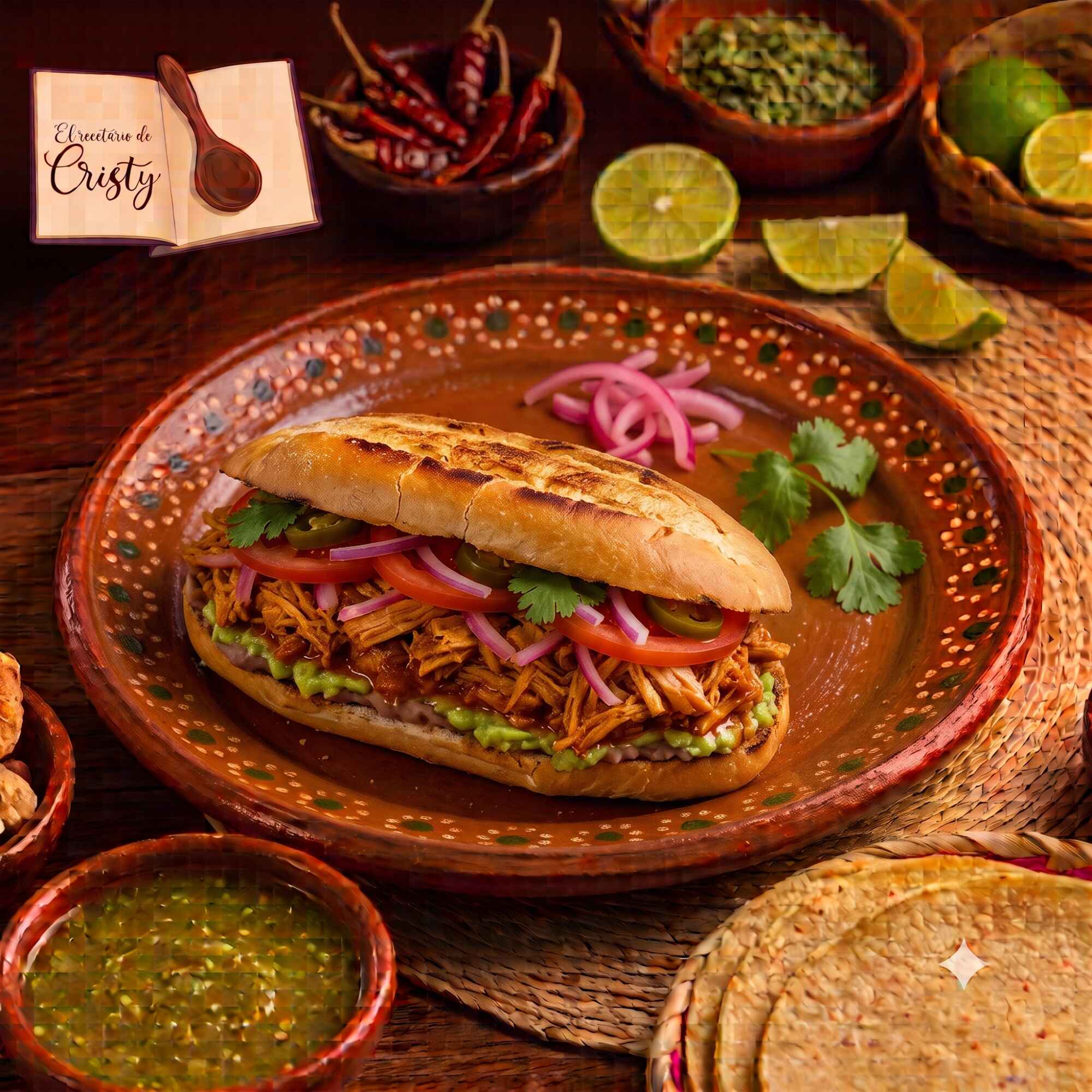 Torta de Cochinita Pibil