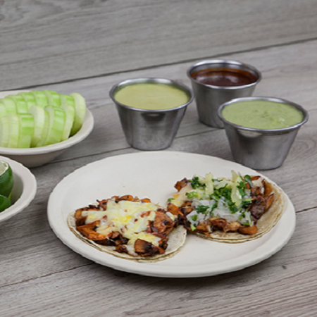 Tacos al Pastor (Vegetarianos con Queso)
