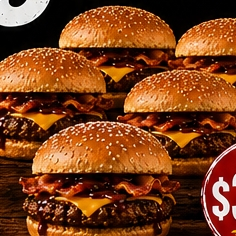 5 BURGER TOCINO BBQ