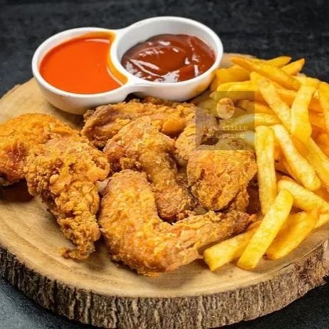 Alitas con papas