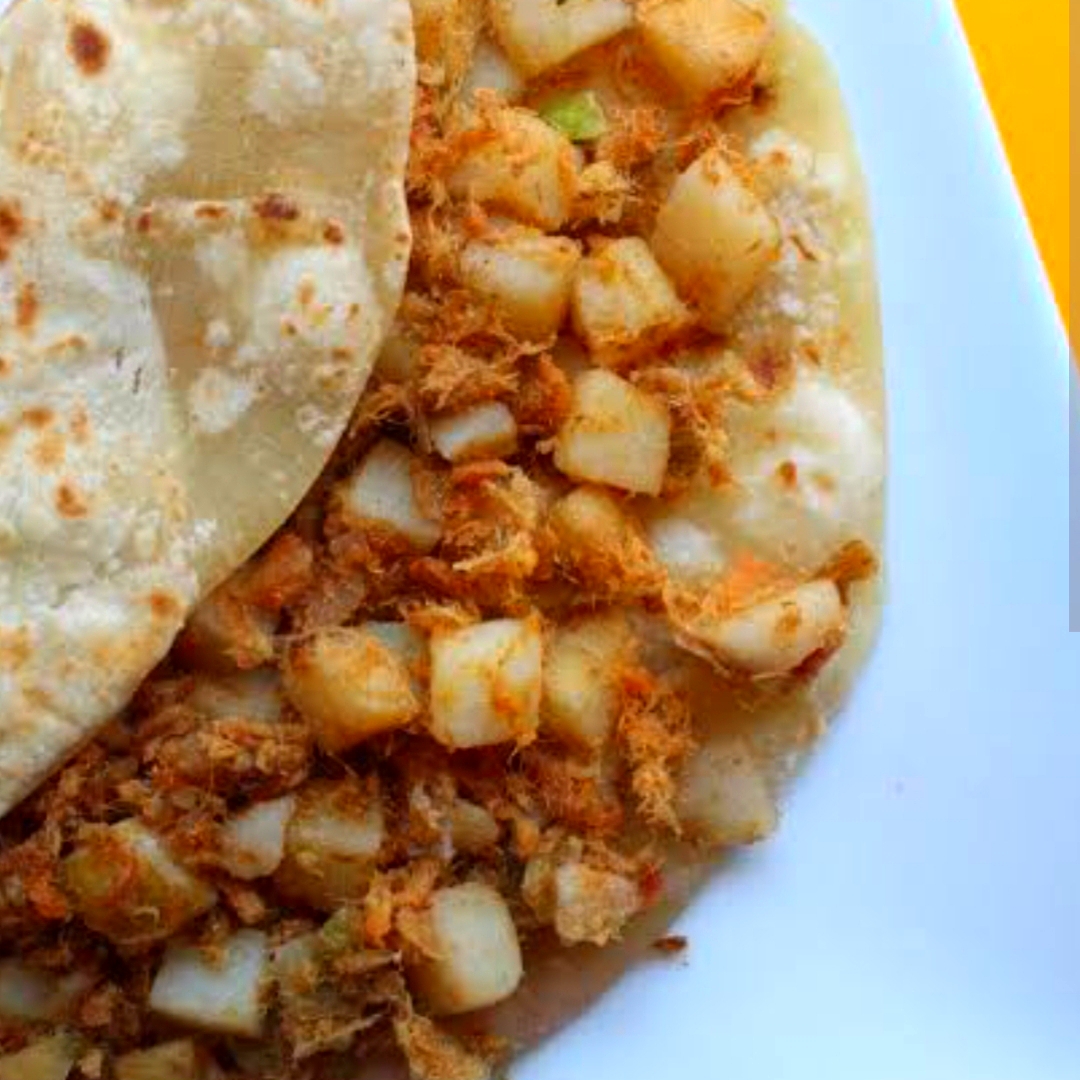 TACO DE MACHACA CON PAPAS