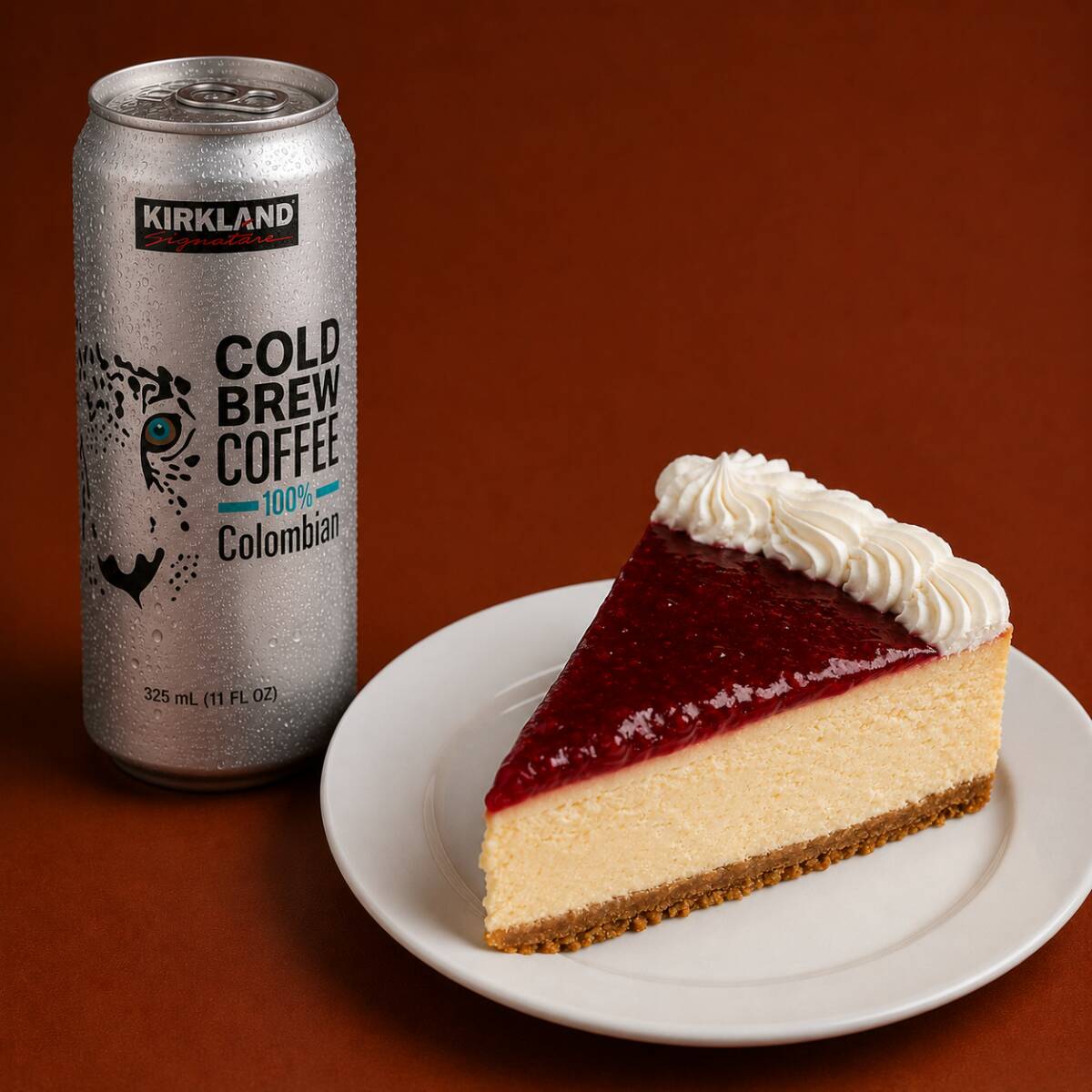 Pay de Queso con Frambuesa + Cold Brew