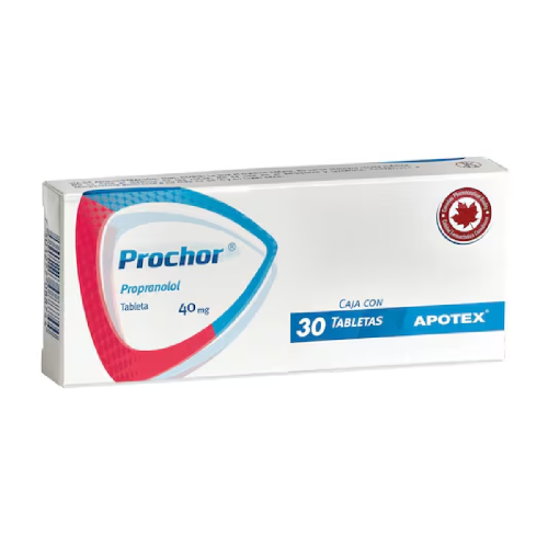 Prochor (Propranolol) 40 Mg Caja con 30 Tabletas
