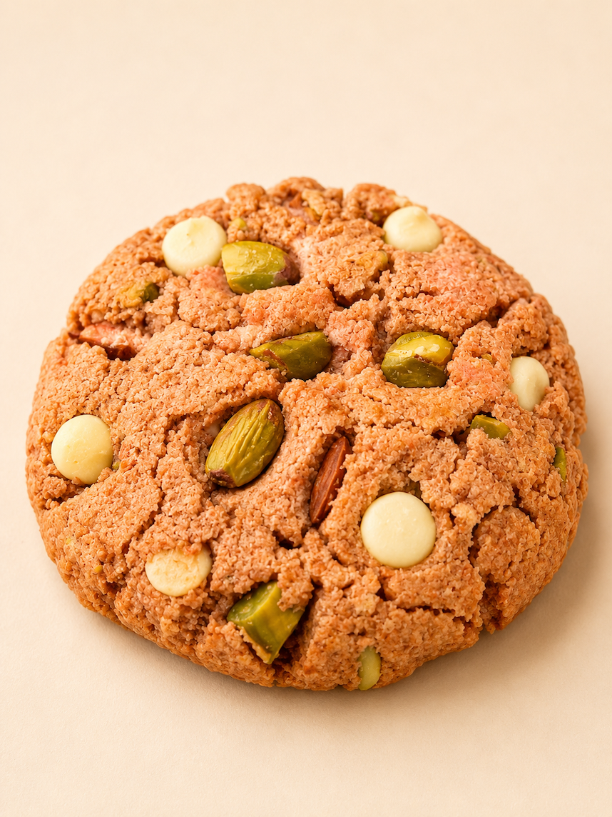 Galleta Pistache y Choco Blanco Keto