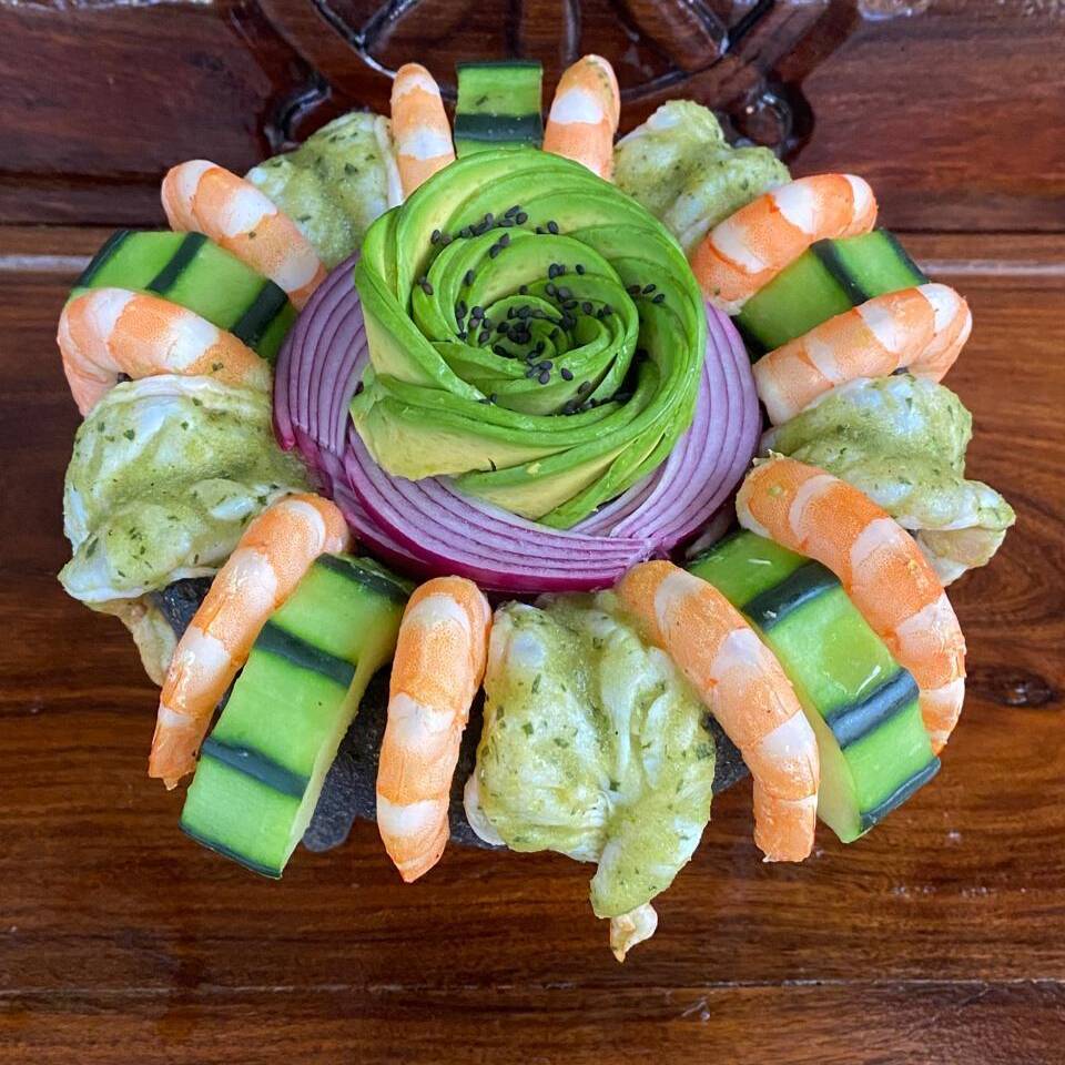 Aguachiles con Camarón Cocido Verde