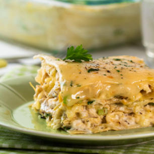 Lasaña con Pollo.