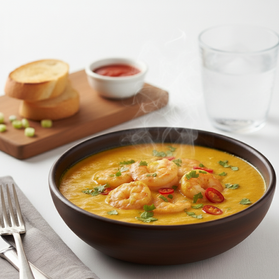 Um dos mais queridos, o bobó é preparado com aipim, camarão e temperos especiais. Cremoso, aromático e com um leve toque do mar, é uma explosão de sabores.