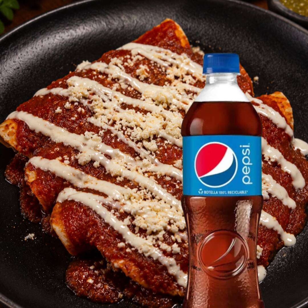 Enchiladas Rojas + Refresco