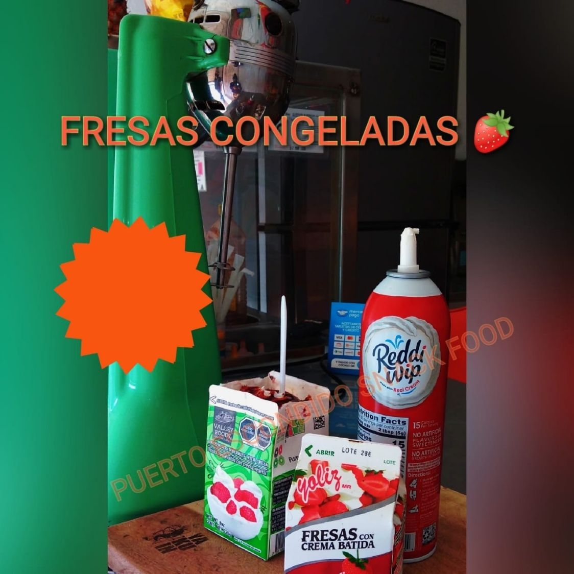 Fresas Congeladas con Crema