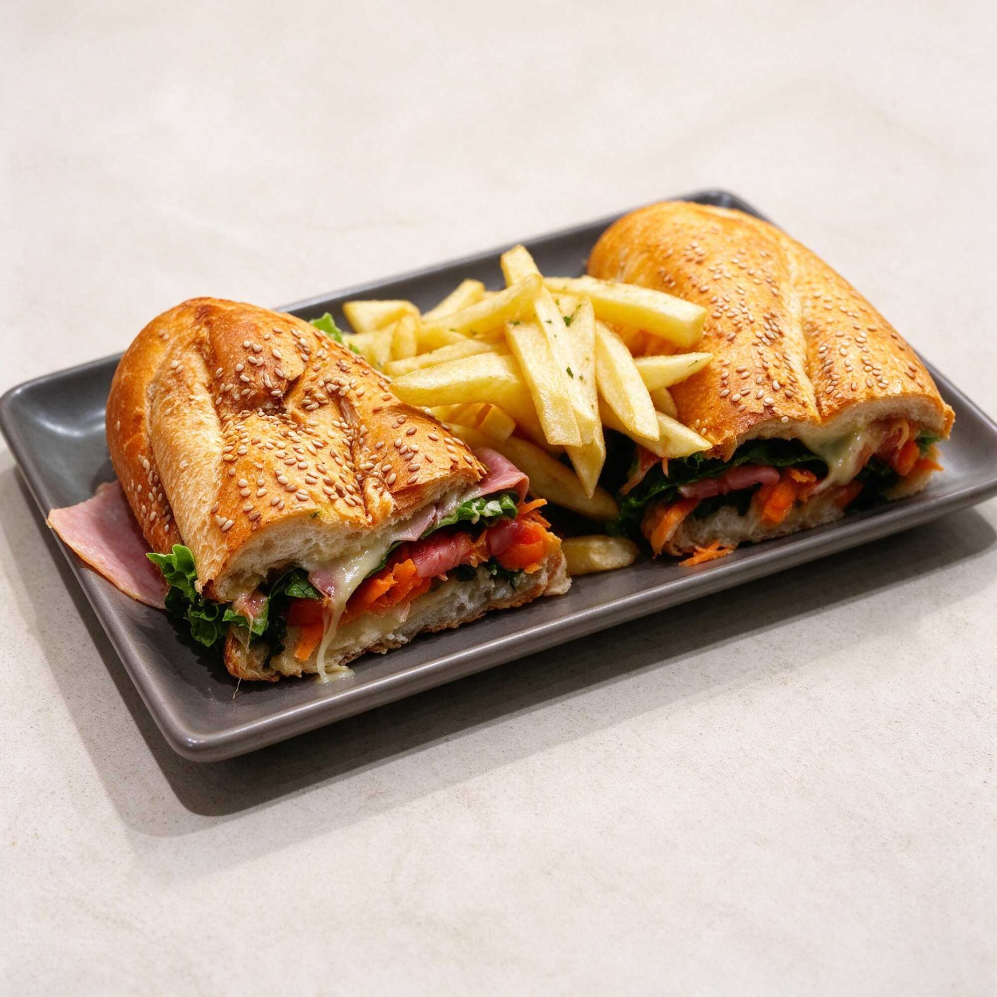 Baguette Con Papas A La Francesa