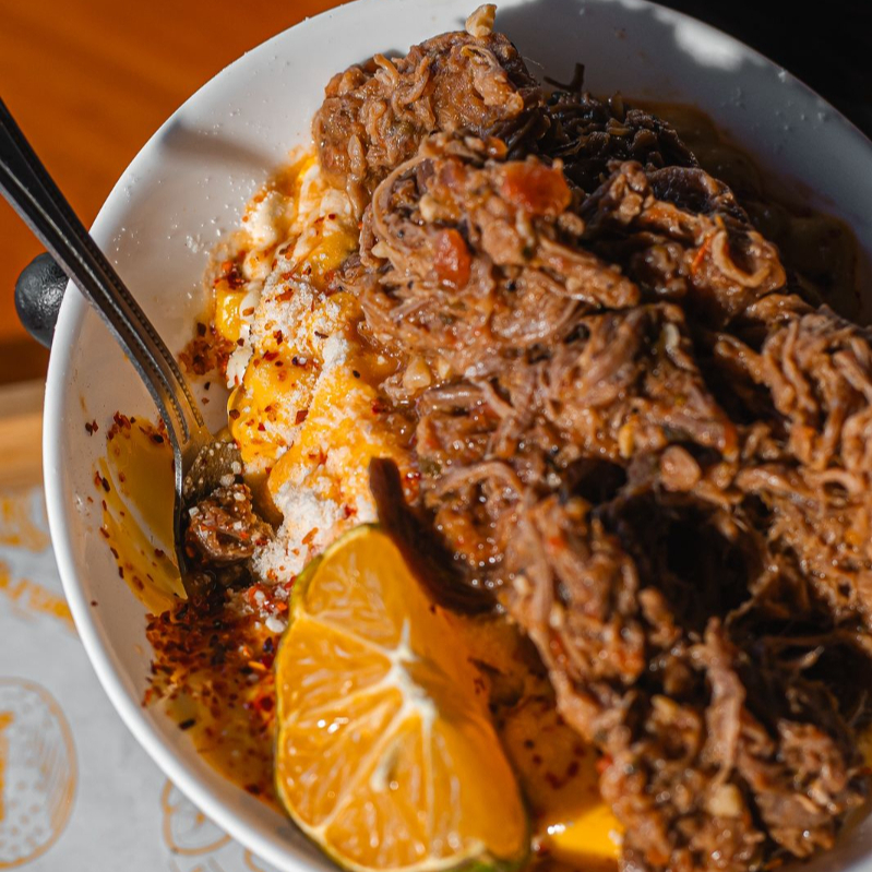 Esquite Carne Mechada