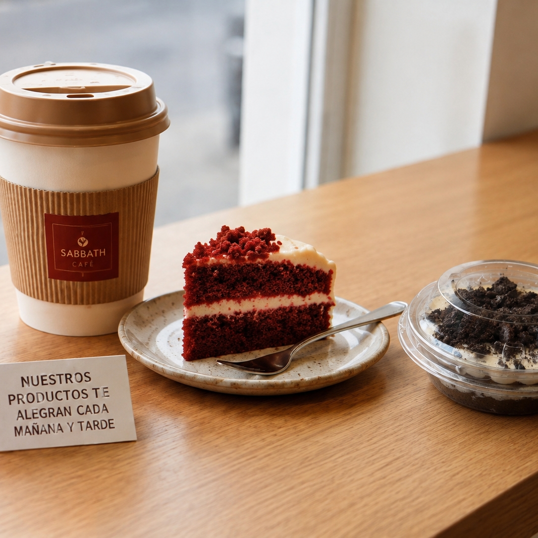 Torta Red Velvet o Postre Cheesecake+ Americano
