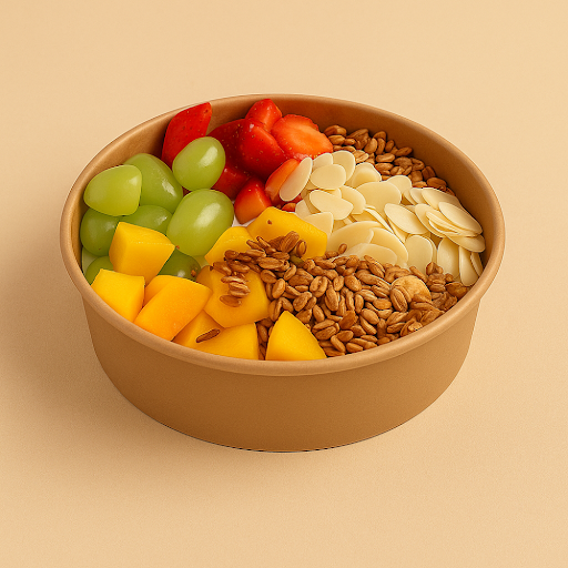 Bowl de fruta con yogurt