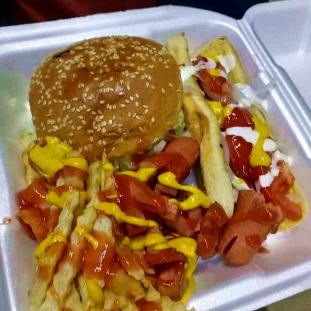 Salchiburguer+refresco