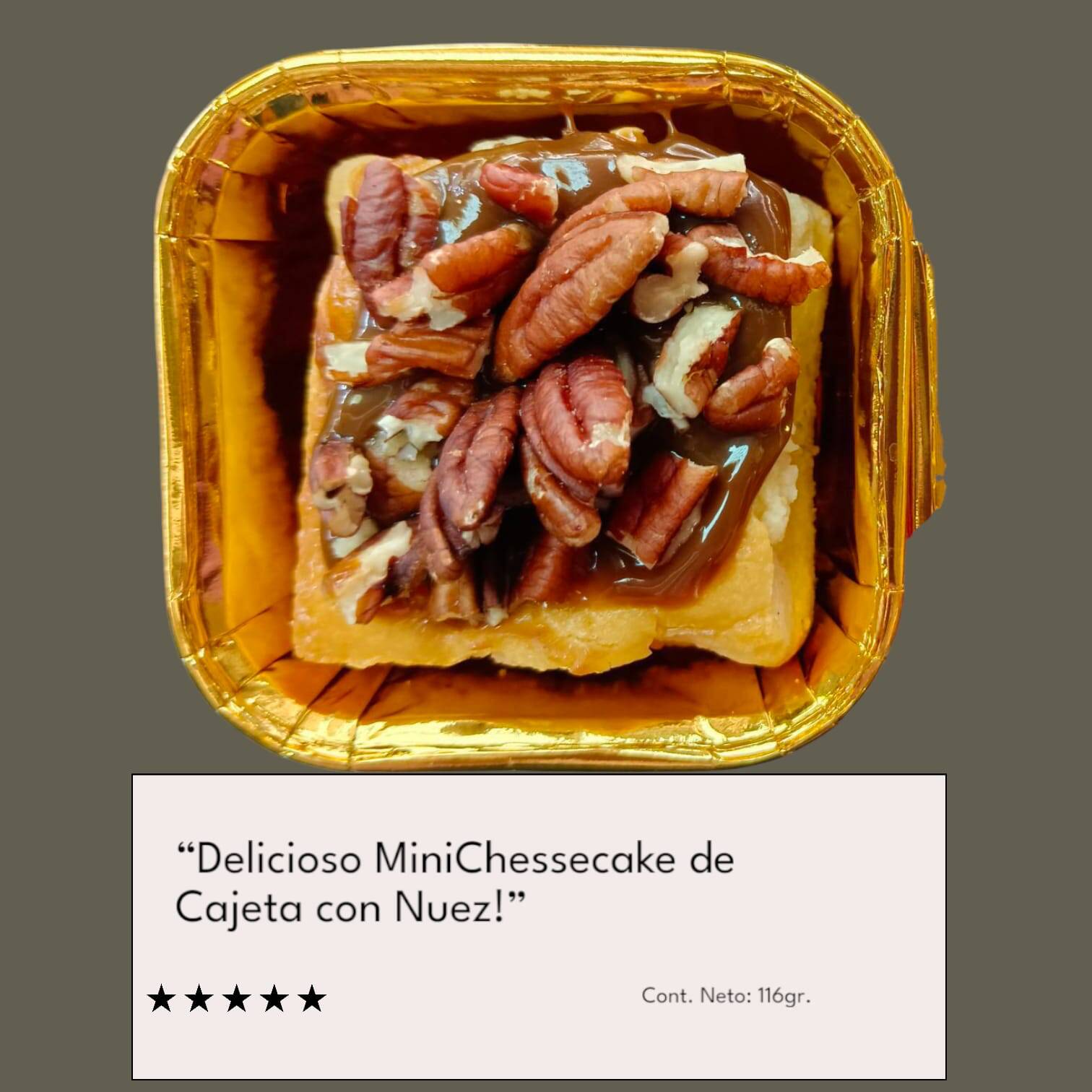 MINI CAKE CAJETA Y NUEZ