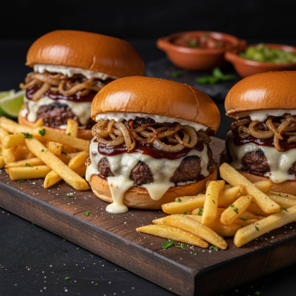 3 Hamburguesas (c/Papas)