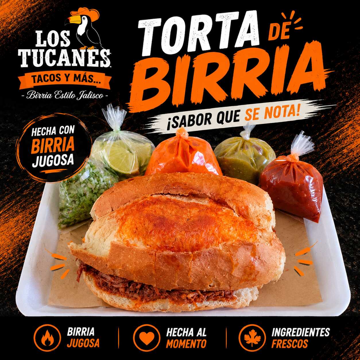 1 Torta de Birria de Res