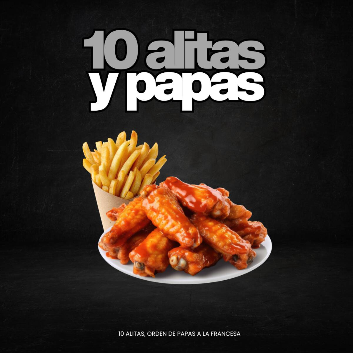 COMBO 10 ALITAS Y PAPAS