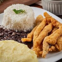 Arroz Branco, Feijão, Purê de Batata, Farofa, Salada Verde ou Maionese (escolha a salada na observação)