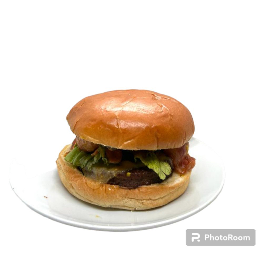 Hamburguesa con queso y tocino