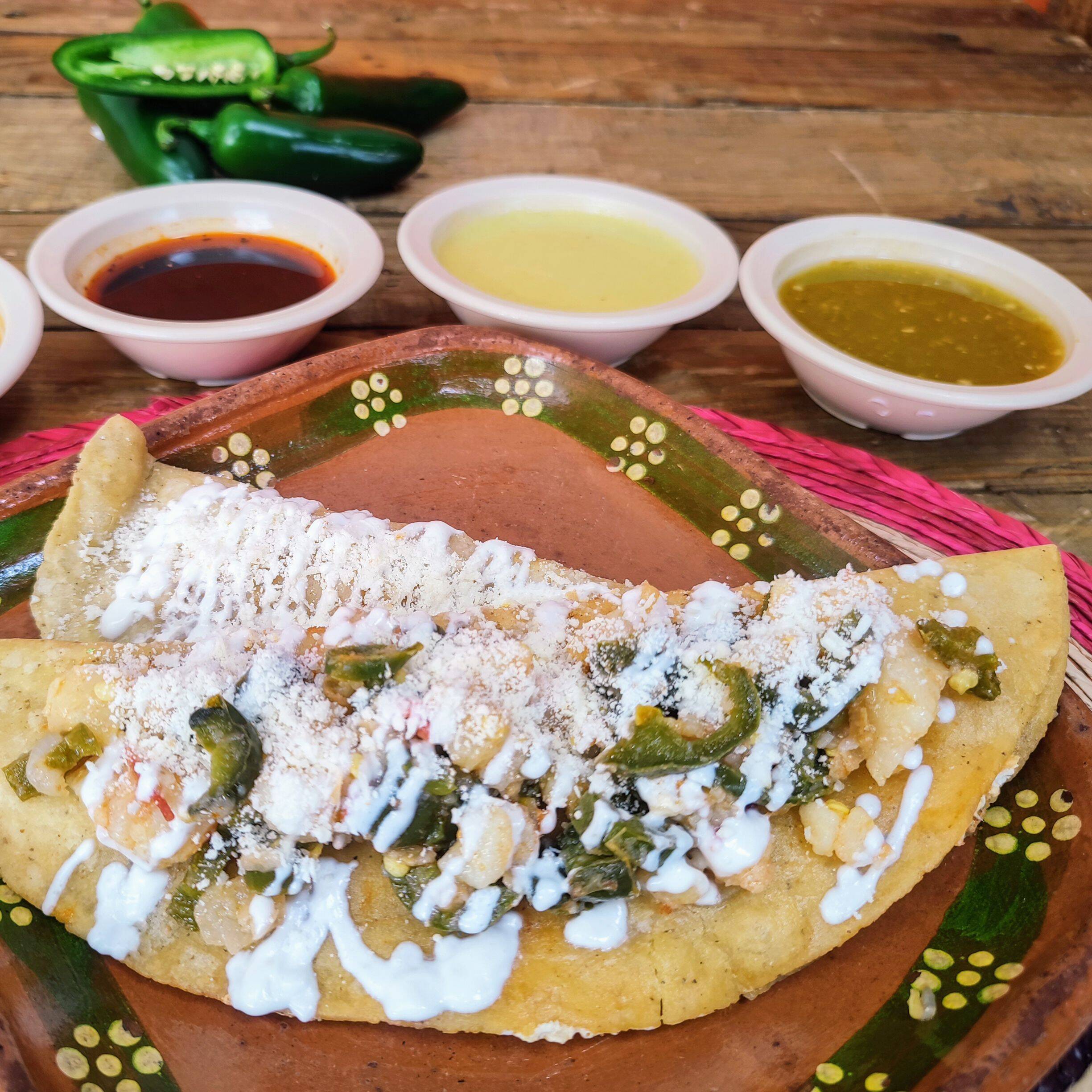 Quesadilla de Rajas con Papas