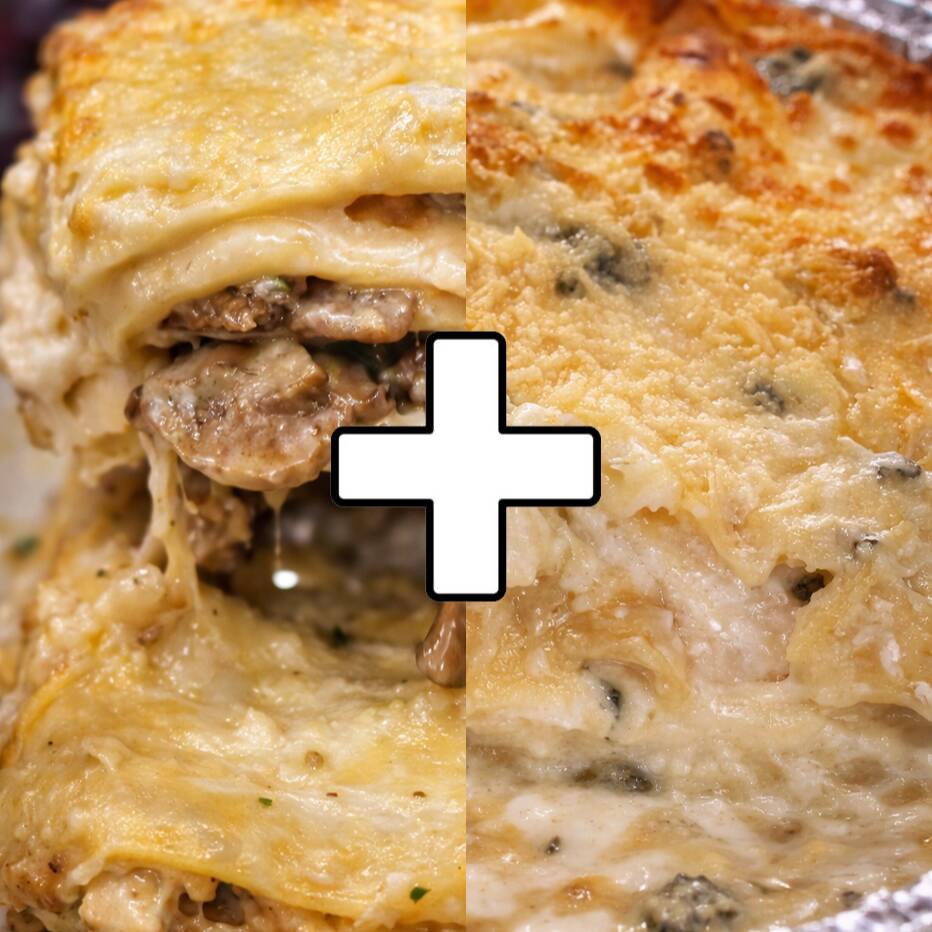 Lasagna Trentina (Doppia) + Lasagna Valdostana (Doppia). (Para finalizar no forno)